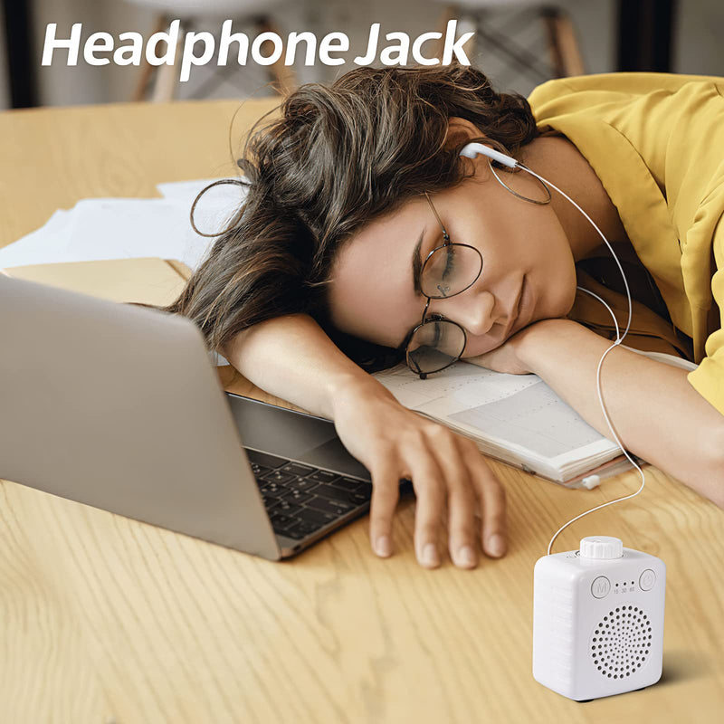 [Australia] - Fansbe sleep sound machine travel size, white noise machine baby portable, small travel sound machine adults Super Mini 20 Soothing Sounds Adjustable Volume for Home Travel and Office (white) 