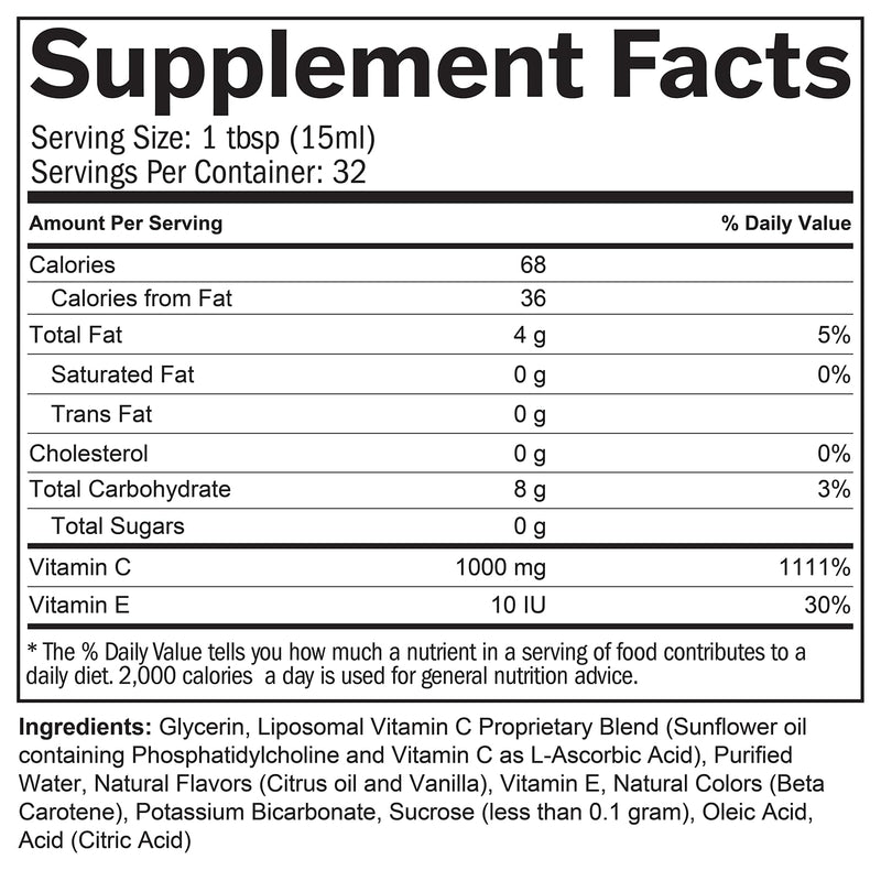 BrainMD Neuro-C Liposomal Vitamin C Dietary Supplement | Immune support formula in an easy-to-use format, ideal for daily wellness routines and antioxidant intake.