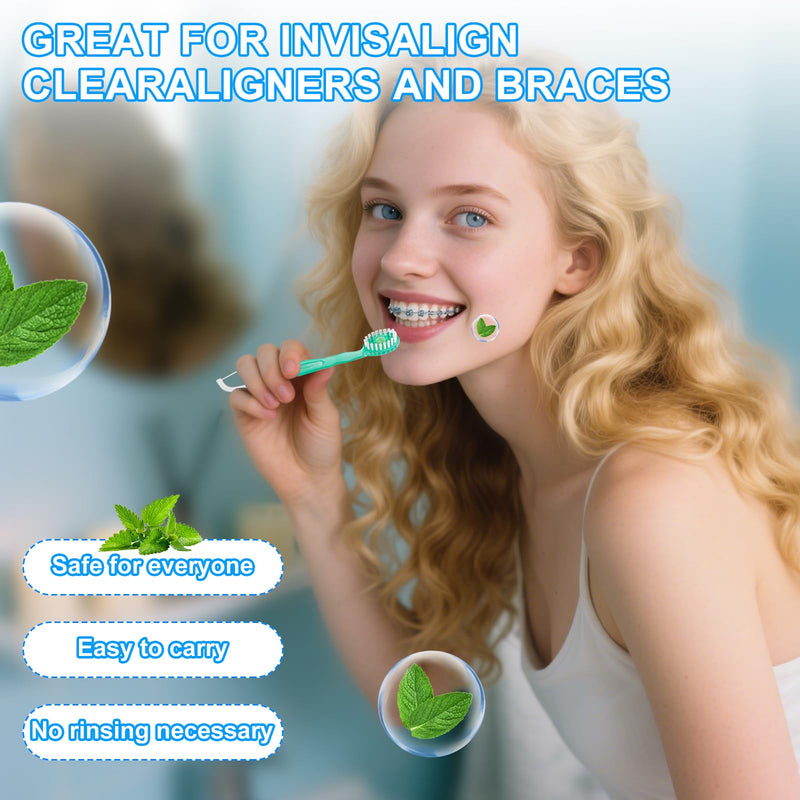 [Australia] - 5 in 1 Toothbrush & Floss, 26Pcs mini toothbrushes with Toothpaste, All in one Oral Care on The go, 5 in 1 mini Brush, Toothpaste and Floss, Disposable Travel Toothbrush Set (1) 