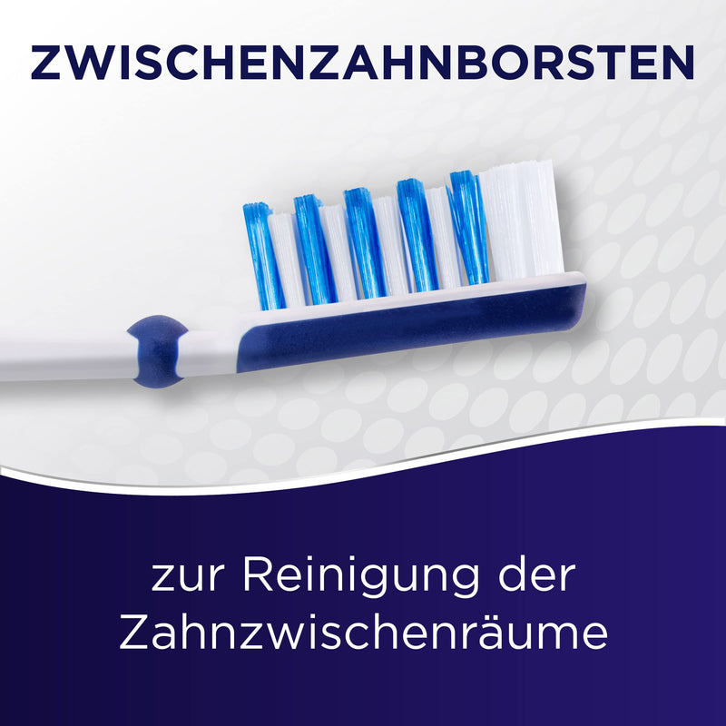 [Australia] - Dr.BEST Interdent Active toothbrush, medium, value pack (2 pieces + 1 free piece), for thorough cleaning right into the spaces between the teeth 