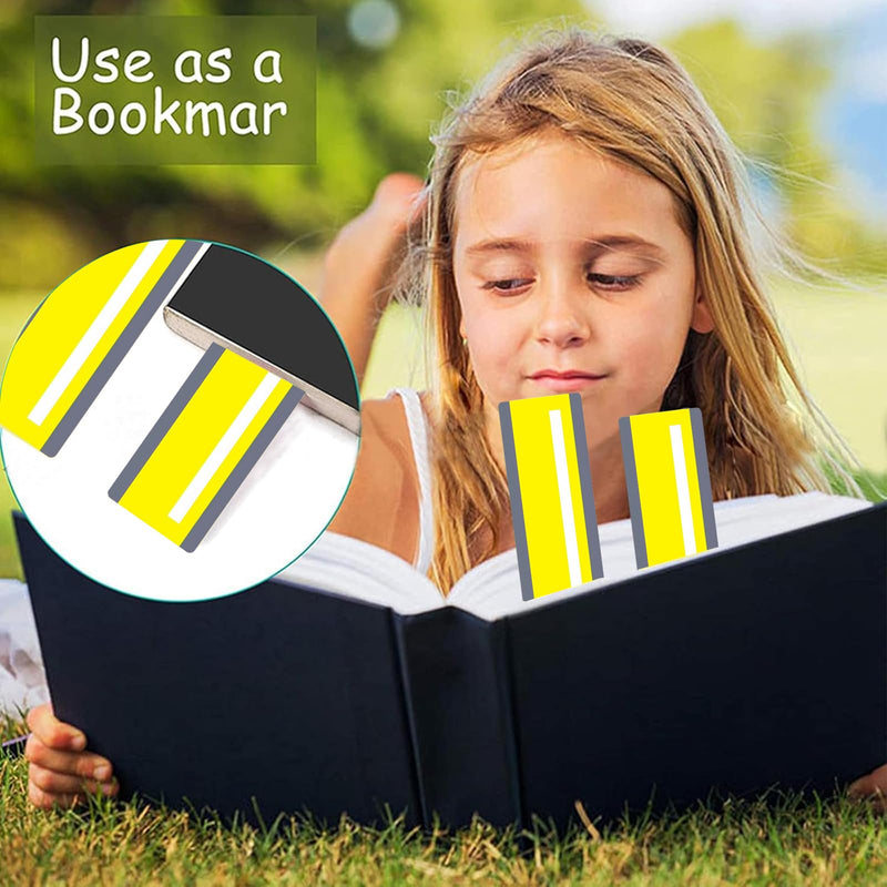 SANTUO 8 Pieces Dyslexia Overlays for Reading - PET Yellow Overlays for Dyslexia, Dyslexia Aids for Dyslexia ADHD Irlens Syndrome Visual Stress Relief (yellow grey) yellow grey