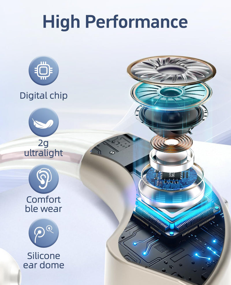Rechargeable Sound Devices for Seniors, Noise Cancelling and Volume Adjustable, BTE Comfort Design Gold 1