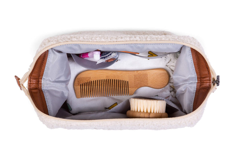 Childhome Baby Neccessities Toiletry Bag Teddy Off White