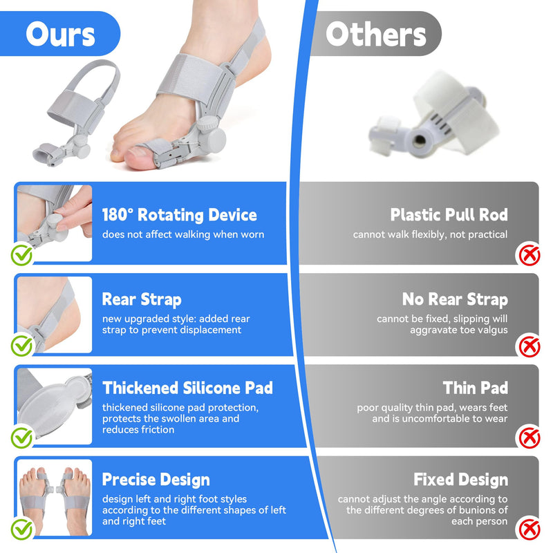 [Australia] - Bunion Corrector for Men & Women, Left Foot Big Toe Straightener, 3-in-1 Complete Set of Relief, Bunion Splint for Bunion Fix, for Bunions and Hallux Valgus (Left Foot) Left Foot 1pcs 