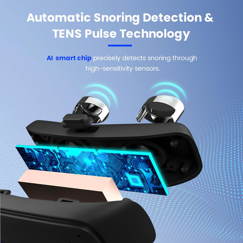 [Australia] - Anti Snoring Devices, Pulse Feedback, Snore Stopper Chin Mounted, 6 Adjustable Modes, Snoring Solution for Men & Women, Portable Snoring Relief for Home Travel Black & Grey 