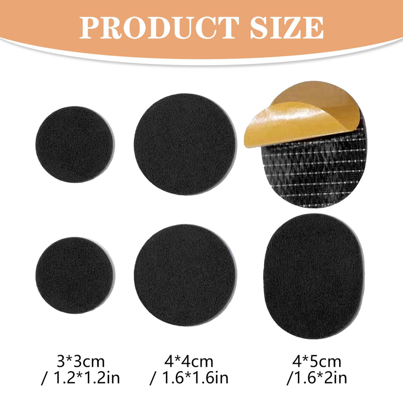 [Australia] - Self-adhesive repair patches, pack of 6 shoe heel repair shoe hole repair patch round self-adhesive heel patch self-adhesive shoe heel protection for sports shoes, fabric shoes (black). 