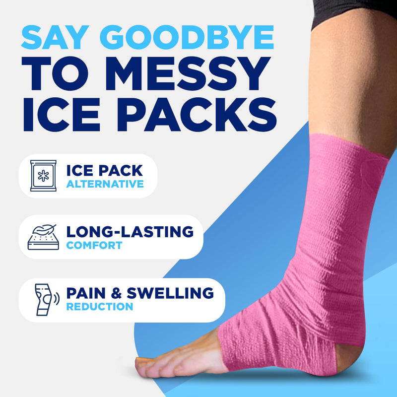 [Australia] - IceeNow - Ice Bandage Wrap Tape, Self Sticking Bandage Wrap, Instant Cold Compress Compression Tape Wrap, Athletic Muscle Tape, Athlete Tape for Pain and Swelling, No Refrigeration Needed, Blue 
