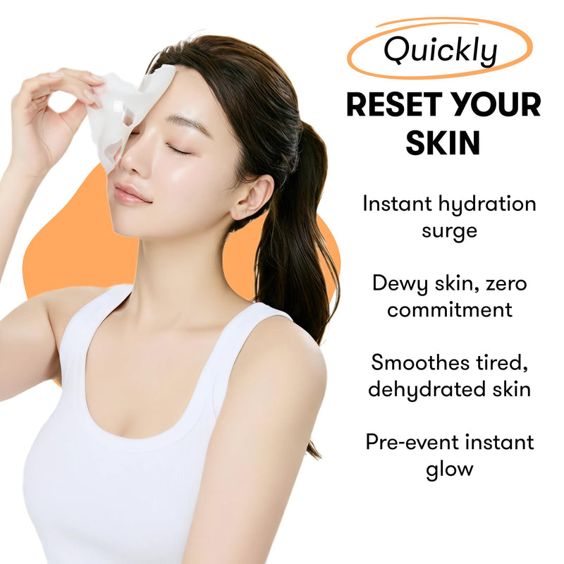 Epielle Vitamin C Korean Face Masks 20 Pack - Brightening Sheet Masks with Niacinamide for Dark Spots & Glowing Skin, Stocking Stuffers for Women