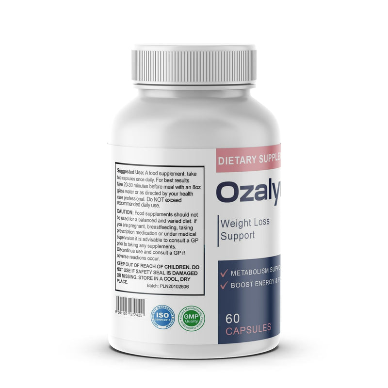 Ozalyn Capsules – Metabolism & Lifestyle Support Supplement – 60 Vegan Capsules – Food Supplement– Supports Metabolism & Energy - Vegan/New & Sealed