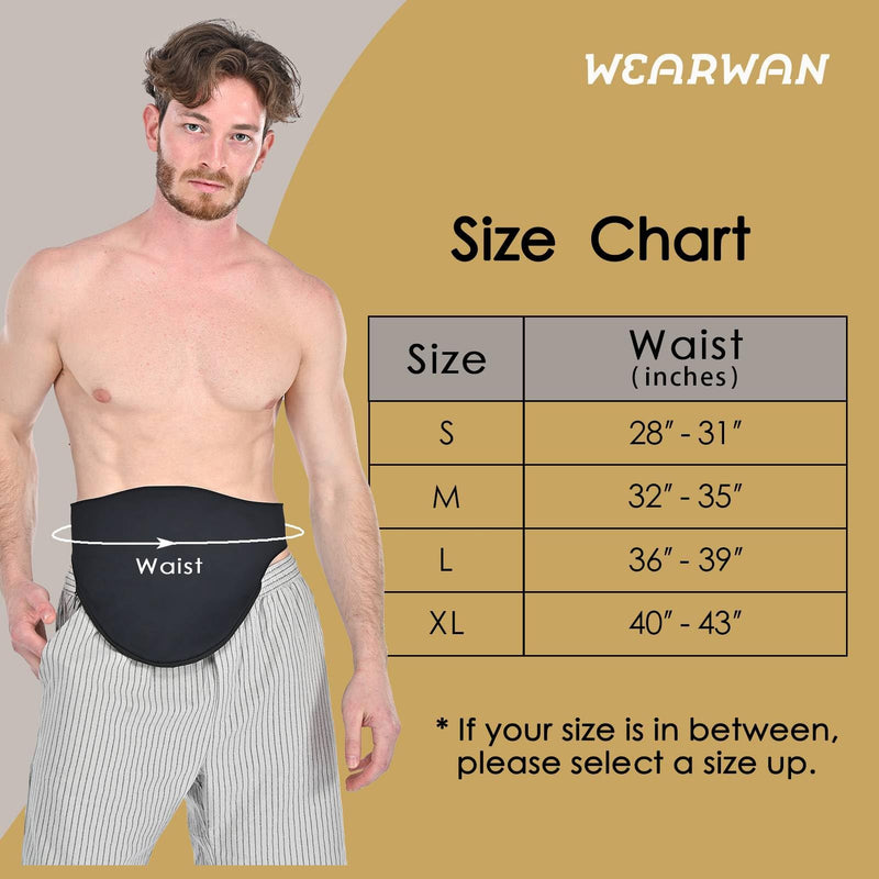 [Australia] - Colostomy Bag Covers for Women and Men, Ostomy Bag Covers, Ostomy Belt Abdomen M Black 