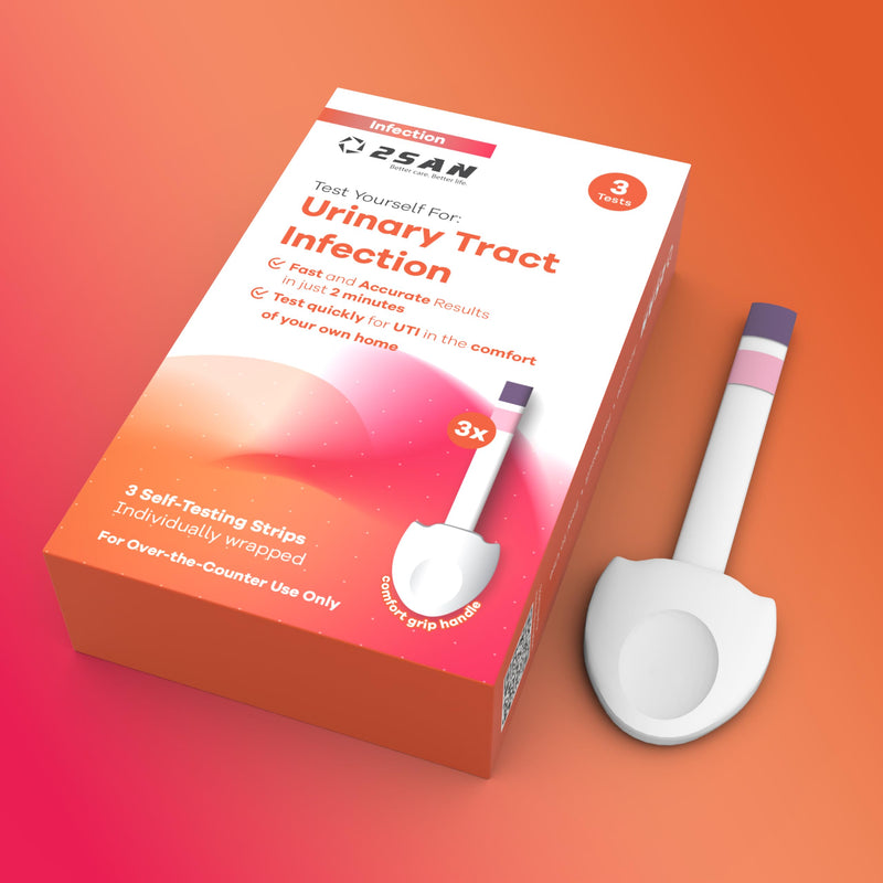 [Australia] - 2San 2-in-1 UTI Test Strips for Women ‚Äì at-Home Urinary Tract Infection Kit Detects Leukocyte & Nitrite Markers in 2 Minutes ‚Äì 3 Individually Wrapped, Easy-Read, FSA/HSA-Eligible Tests 
