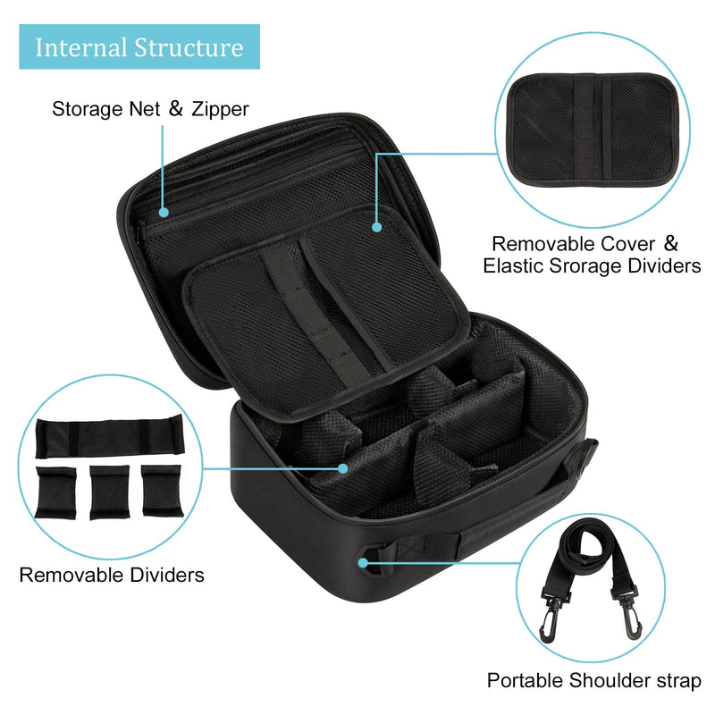 [Australia] - MATEIN Smell Proof Bag, Odor Proof Bags Stash Box Container with Combination Lock, Travel Storage Case with Detachable Shoulder Strap, Scent Proof Bag Gifts for Men & Women Black 