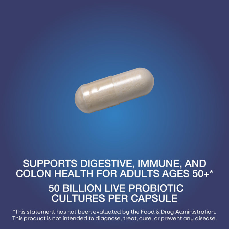 Nature's Way Fortify Extra Strength(1) Probiotic Adults 50+, 50 Billion Live Cultures, Prebiotics, Probiotics for Digestive Health*, Immune Support*, Colon Health*, 30 Capsules | 50 Billion Live Cultures; Daily Probiotic for Colon, Digestive, and Immun...