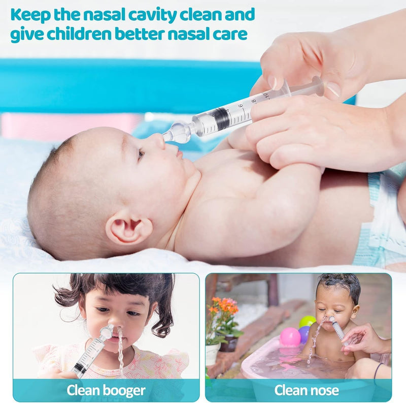 [Australia] - Baby Nasal Aspirator, Sinus Rinse System Professional Baby Nasal Irrigator- Portable Infant Nose Cleaner Quick Rinse Device for Newborn Infants Kids Children- BPA Free More Convenient, 4 Packs 1 