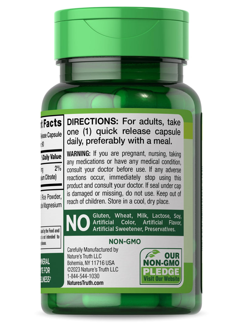 [Australia] - Potassium Citrate Supplement | 275mg | 90 Capsules | Non-GMO & Gluten Free | by Nature's Truth 