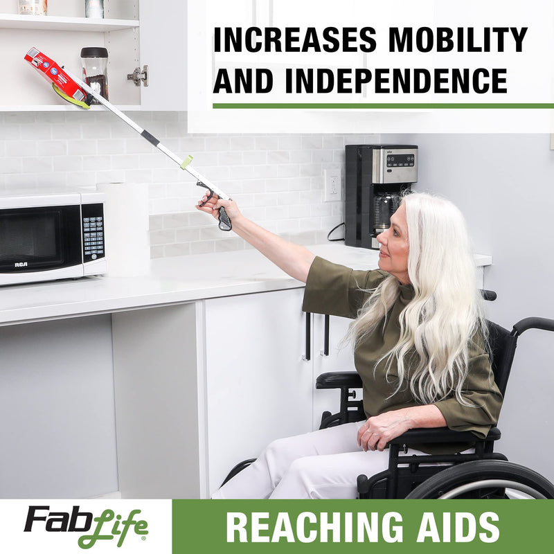 [Australia] - FabLife Reaching Aids for Mobility, Hip Replacement, Knee and Back Surgery, Rehabilitation, Physical Therapy, Recovery Daily Living Aid Grabber Magnetic Reacher Extended Reach with Easy Trigger 