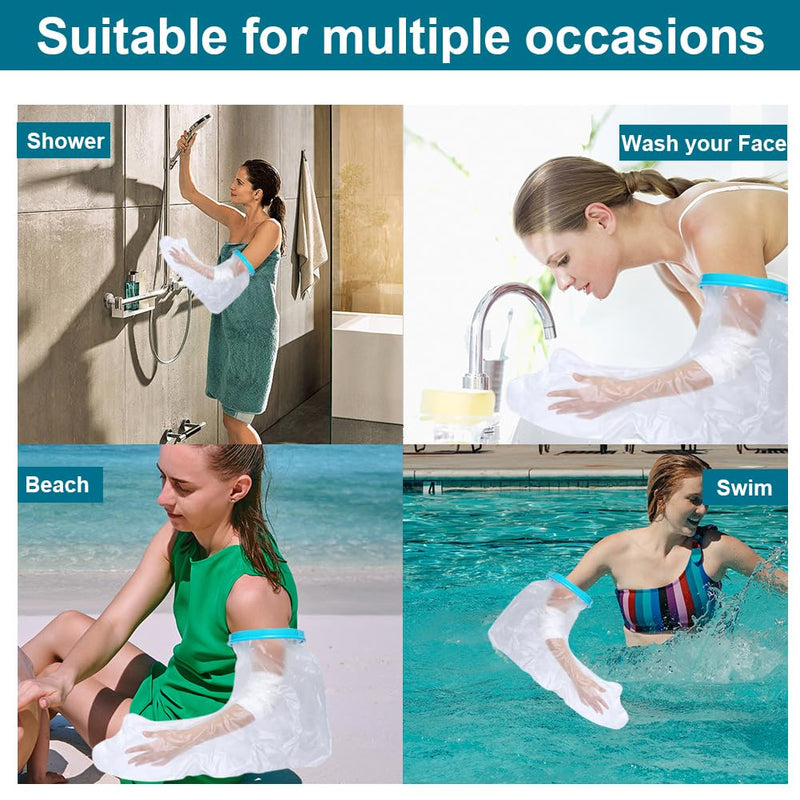 [Australia] - XongSyue arm protector cover, plaster protection, waterproof arm, adult bandage protection, shower protection arm, plaster arm waterproof for men and women, arm protector, reusable arm plaster shower cover 