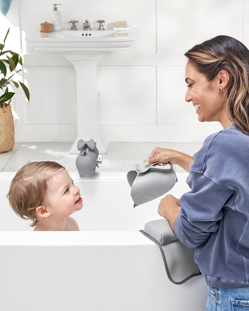 [Australia] - Skip Hop Baby Bath Rinse Cup, Moby Tear-free Waterfall Rinser, Grey 