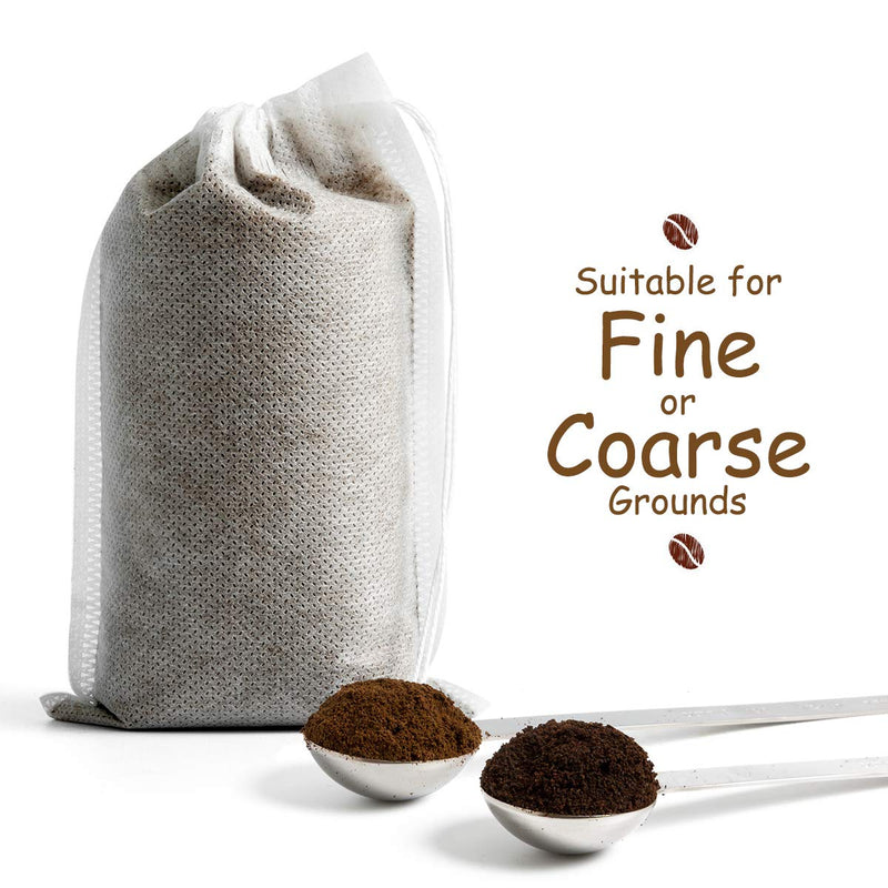 [Australia] - No Mess Cold Brew Coffee Filters - 100 Count Disposable Fine Mesh Brewing Bags for Concentrate/Iced Coffee Maker, French/Cold Press Kit, Hot Tea in Mason Jar or Pitcher, 4 x 6 Inches 100 Pack - 4" x 6" 