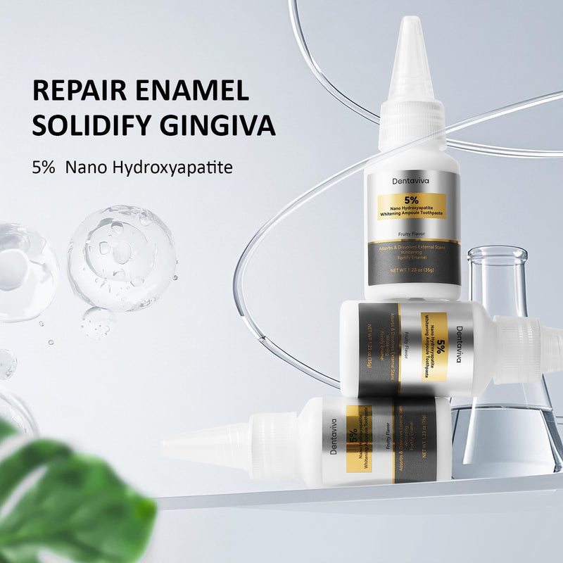 [Australia] - Nano Hydroxyapatite & Alpha-Hydroxy Acid Ampoule Toothpaste – Advanced Enamel Repair & Gentle Whitening, 5X More Effective Remineralization, pH Balancing, Cavity Prevention 
