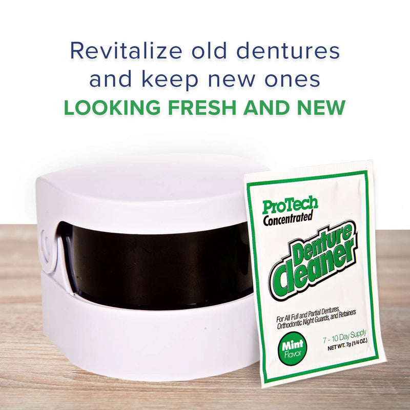 [Australia] - ProTech Removable Appliance Care Kit, Denture, Retainer, & Aligner and Cleaning Bundle with Ultrasonic Denture Retainer Cleaner, Brush, Solution, Informational Brochure, Pack of 3 