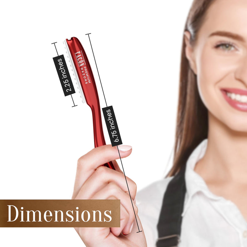 [Australia] - Facón Hair Razors for Cutting Hair - Professional Hair Styling Razor Kit with 11 Replacement Blades, Stainless Steel Hair Cutting Tool for Salon & Home, Premium Hair Thinning Texturizing Faether Razor The Whiz 