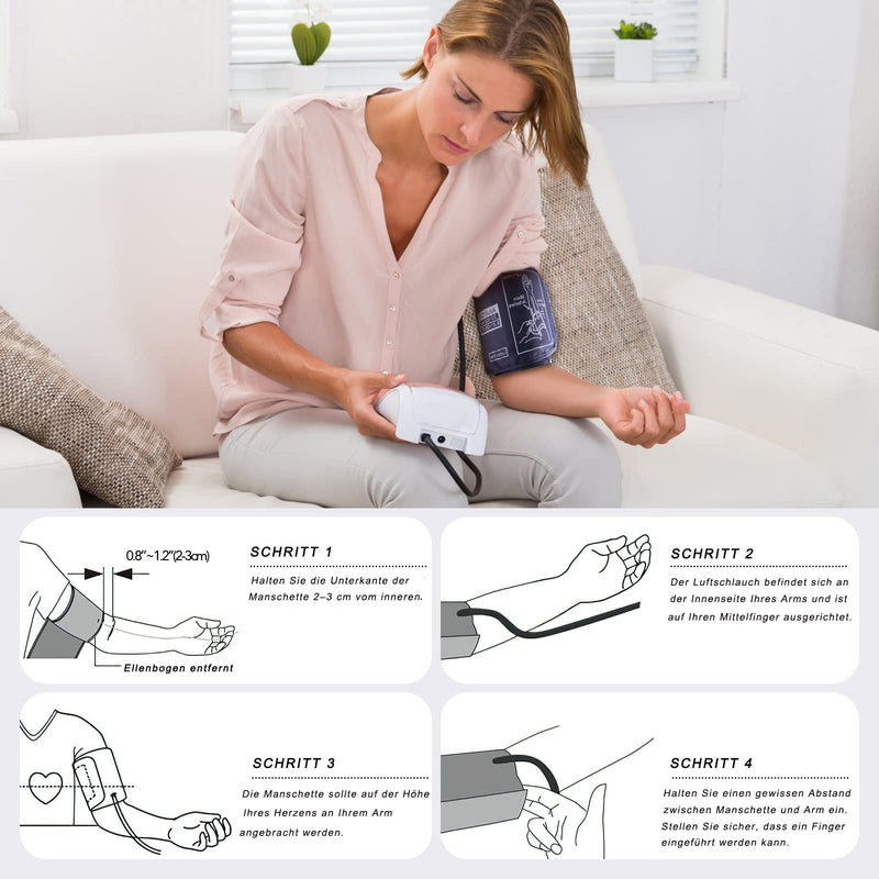 [Australia] - Extra Large Blood Pressure Cuff Arm for Omron, Feifuns 8.6''-20.5'' XL Large Arm Replacement Cuff, Blood Pressure Cuff for Large Arm (BP Device Not Included) Xl-blue 