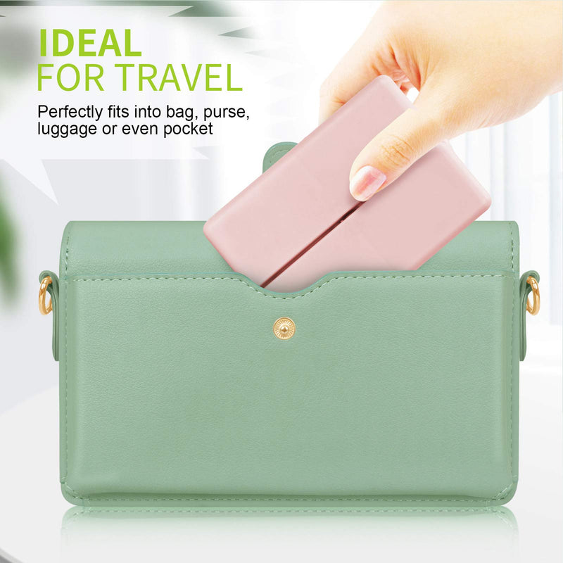 [Australia] - FYY Daily Pill Organizer, 7 Compartments Portable Travel Pill Case [Folding Design]Pill Box for Purse Pocket to Hold Vitamins,Cod Liver Oil,Supplements and Medication-Pink Small Pink 