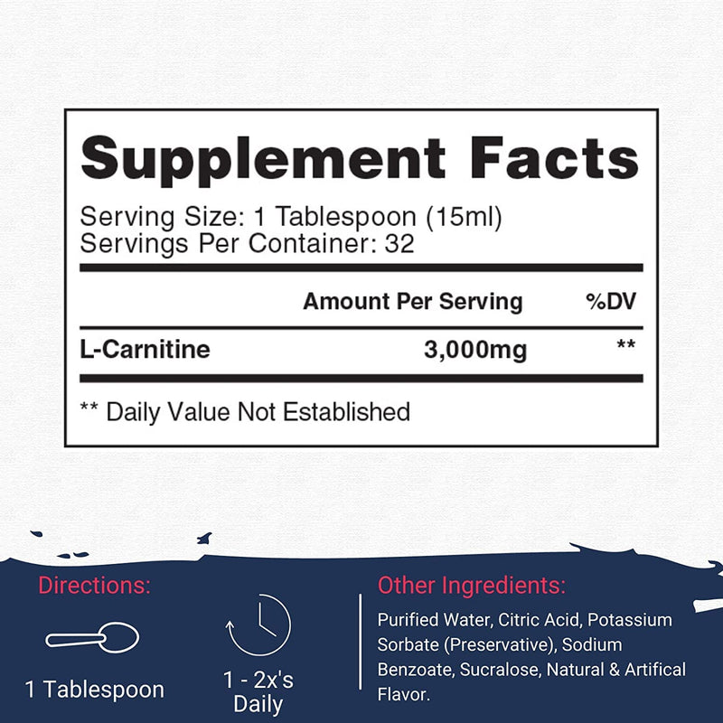 [Australia] - Gaspari Nutrition Liquid L-Carnitine 3000, Stimulant Free, Increased Metabolism, Enhanced Energy, Non GMO, Gluten Free, BPA Free (32 Servings, Orange Pineapple) 