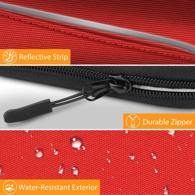 [Australia] - MEDMAX Insulin Cooler Bag with 2 Ice Packs - Diabetic Bag Water-Repellent Insulated Medicine Bag Portable Cooler Bag for Insulin Pen and Other Diabetic Accessories (Red) Eg -Red 