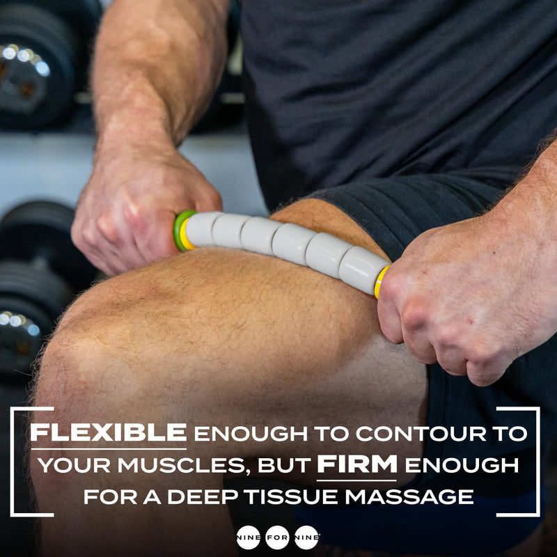 [Australia] - Massage Stick 14" Flexible Handheld Spindle Massage Roller - Full Body Muscle Recovery & Myofascial Release (Small - 14" Massage Stick) 14" Massage Pin (Small) 