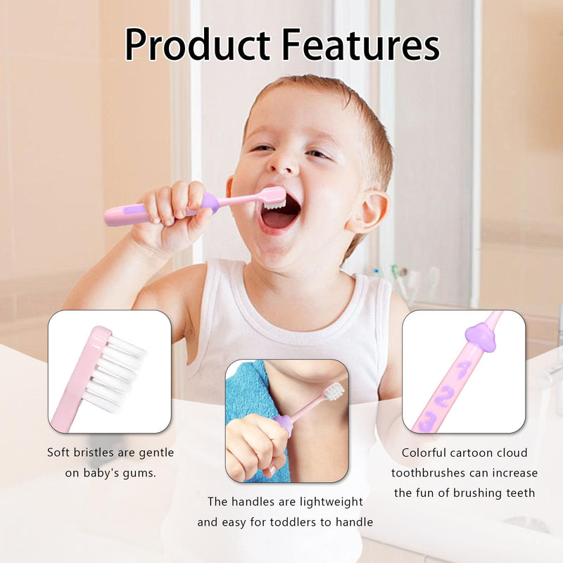 [Australia] - SNOWROSE 8 Pcs Kids Toothbrushes,Soft Bristles Toothbrushes for 2-12 Years Old Kids, Multicolor Baby Toothbrush Pack, Cute Toddler Toothbrush Girl & Boy 1 Count (Pack of 8) 