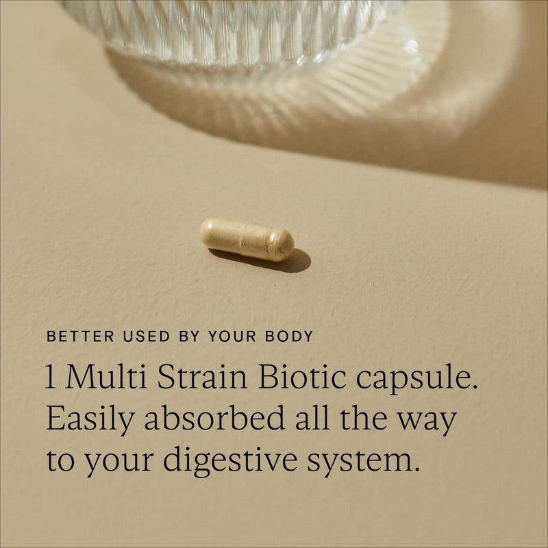 WILD NUTRITION Food-Grown Multi Strain Biotic | Probiotics for Gut Health with 30 Billion Live Bacteria, and 8 Key Strains Including Lactobacillus, Acidophilus, Bifidobacterium & More | 30 Capsules