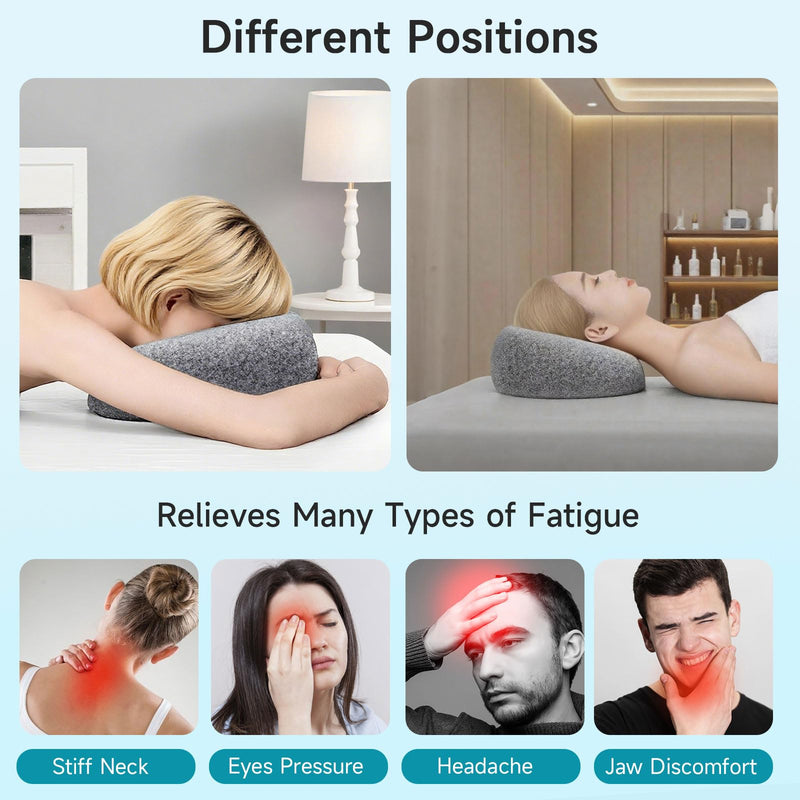 [Australia] - Face Down Pillow for Massage - Headrest for Bed,Adjustable Memory Foam Facial Pillow for Stomach Sleeping, Post-Eye Surgery Recovery,Prone Sleepers for Rest Grey 