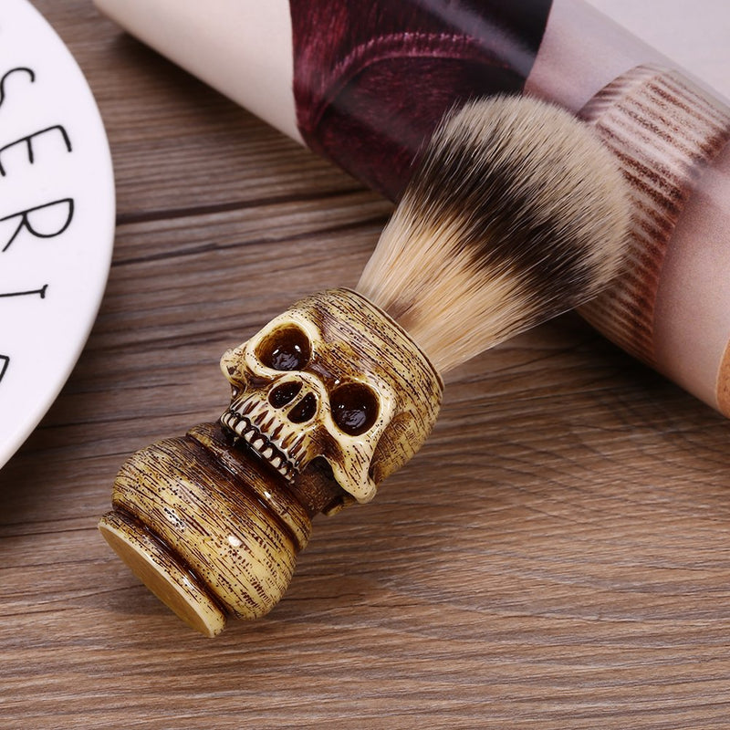 【𝐂𝐡𝐫𝐢𝐬𝐭𝐦𝐚𝐬 𝐃𝐞𝐚𝐥𝐬】 Mens Skull Head Salon Beard Shaving Brush