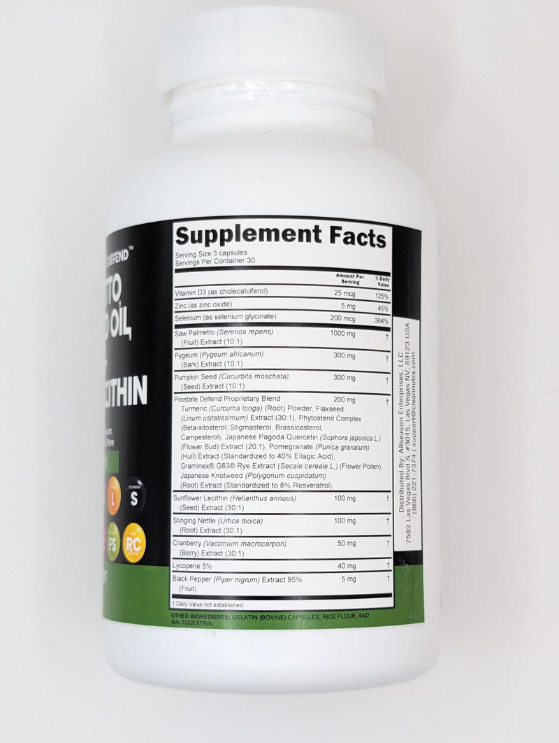 [Australia] - Clean Nutraceuticals Saw Palmetto Pumpkin Seed Oil Pygeum Sunflower Lecithin Stinging Nettle Cranberry - Prostate Supplements for Men with Lycopene - 90 Caps 