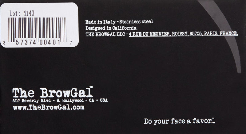 The BrowGal – Professional Hand-Made Slant Tweezer – Exclusive for Eyebrows Facial Hair, Ingrown Hair Removal & Blackhead - Handy & Portable Tool, Easily Grip with Safety, Anti-rust – 3.9 In, Black