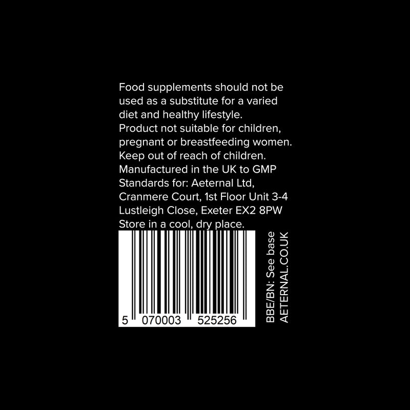 CoQ10 Ubiquinone with Piperine Black Pepper Extract | Natural Energy & Fatigue Support | Enhanced Absorption Antioxidant Q10 Formula | Vegan Non GMO Supplement | 60 Capsules | Made in UK | AETERNAL 1 count (Pack of 60)