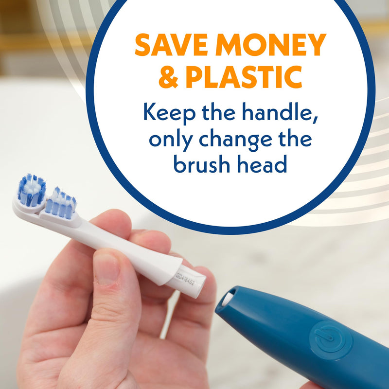 [Australia] - Spinbrush New PRO Clean Battery Powered Electric Toothbrush for Adults, Soft Bristles, Blue, 1 Count NEW VERSION, Soft Bristles 