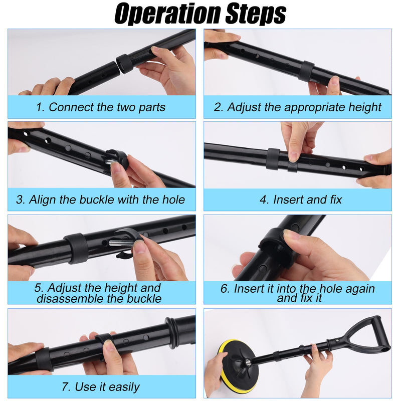 [Australia] - Adjustable Standing Assist Tool with Large Base, Portable Mobility Assistance Devices Lift & Stand Supports Equipment for Senior Daily Living to Help Elderly Get Up from Floor Ground 