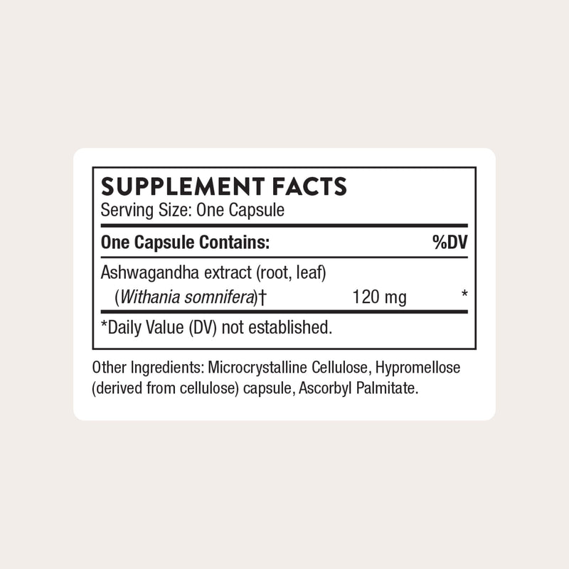 THORNE Ashwagandha, Highly Concentrated Shoden Extract, 30 Capsules 30 Count (Pack of 1)