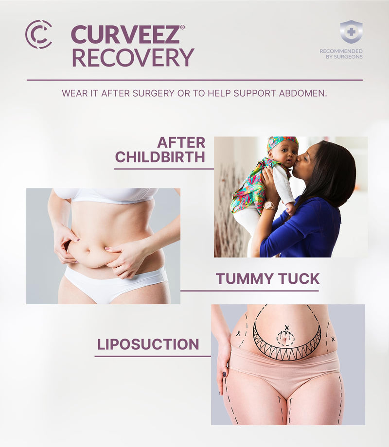 CURVEEZ Ab Board Post Surgery Liposuction - Tabla Abdominal for Tummy Tuck Recovery Must Haves - Lipo Foam Board for Flattening Abs - Abdominal Board Multipurpose - Essential Lipo Boards 360