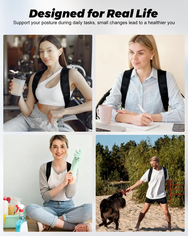 Posture Corrector for Women and Men,Hunchback Posture Corrector,Adjustable and Breathable Upper Back Brace,Providing Pain Relief from Back,Shoulder and Neck