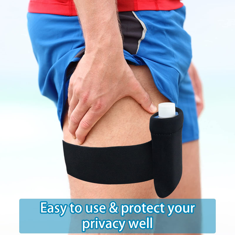 14 Pcs Urine Test Complete Kit Includes 2 White Portable Empty Bottles, Thermal Preservation Gel Bag, 10 Adhesive Temperature Test Strips, Neoprene Bag and Hi-Stretch Hidden Leg Straps, Urine Bottle Insulation Bag