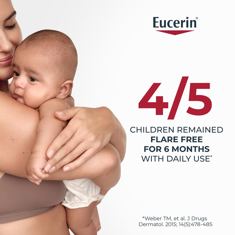 Eucerin Eczema Relief Cream with Colloidal Oatmeal, 14 OZ Fragrance Free 14 Ounce (Pack of 1)