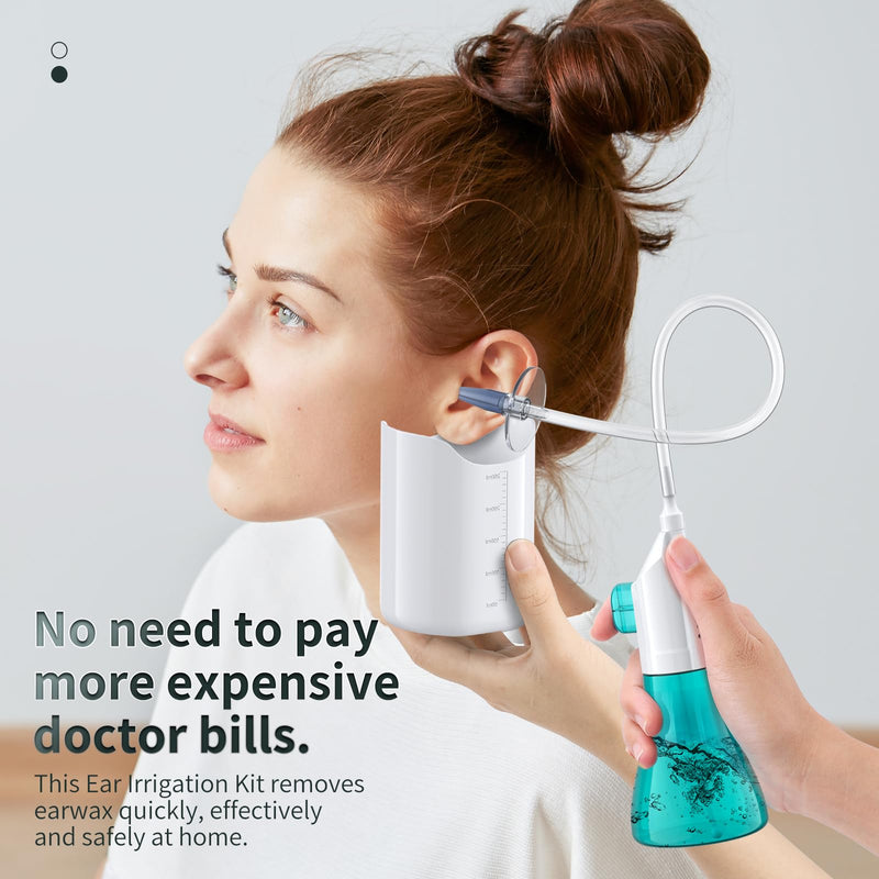 [Australia] - Ear Wax Removal, Ear Cleaner, Ear wax Removal Kit, Manual Ear Irrigation Flushing System, Ear Cleaning Kit, Safe and Effective to Clean Ear Built Up Wax Green 