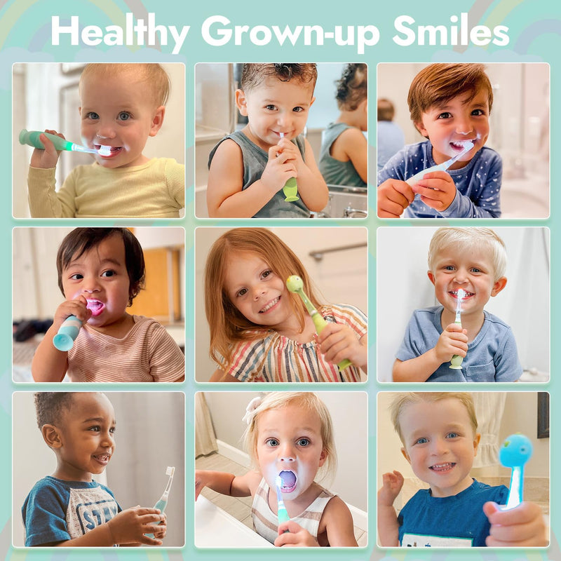 Papablic Replacement Toothbrush Heads - 4 Count | Compatible BabyHandy & Toddler Sonic Electric Toothbrushes (18-36 Months) 1 Count (Pack of 4)