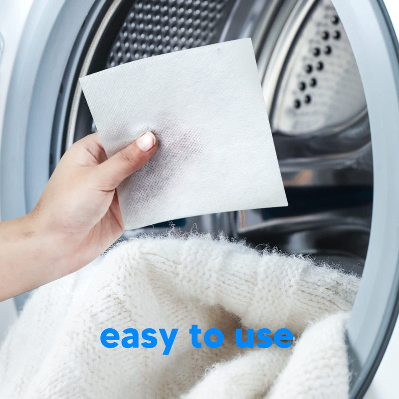 [Australia] - Laundry Whitener Sheets 60 count, Chlorine Free, Fragrance Free Bleach for White Clothes, Safe for Use in All Washing Machines Unscented 