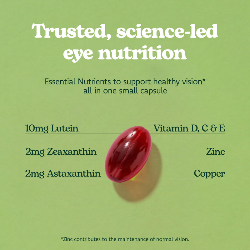 Eyetamins Vision Support 2 Pack Advanced Antioxidant Eye Supplement with Lutein, Zeaxanthin & Astaxanthin, Vitamins C, D & E, Zinc & Copper - Supports Healthy Vision and Eye Health, 2x30 Softgels 30 count (Pack of 2)