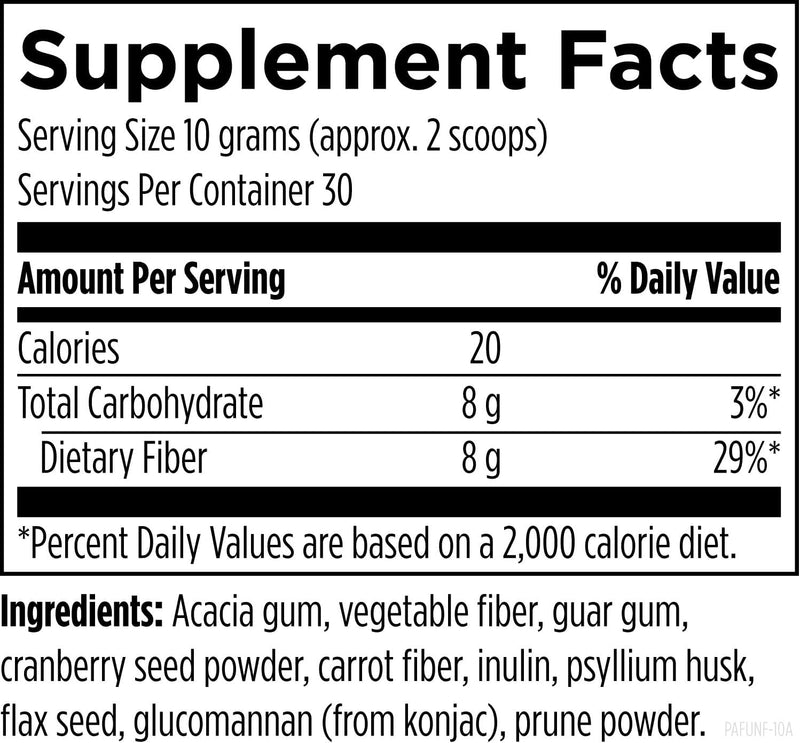 Designs for Health PaleoFiber - 12 Digestive Fiber Blend Powder Supplement with Psyllium Husk, Flax + Apple Pectin - Prebiotic Gut Support, Unflavored + Unsweetened - Vegan (60 Servings / 300g) Unflavoured